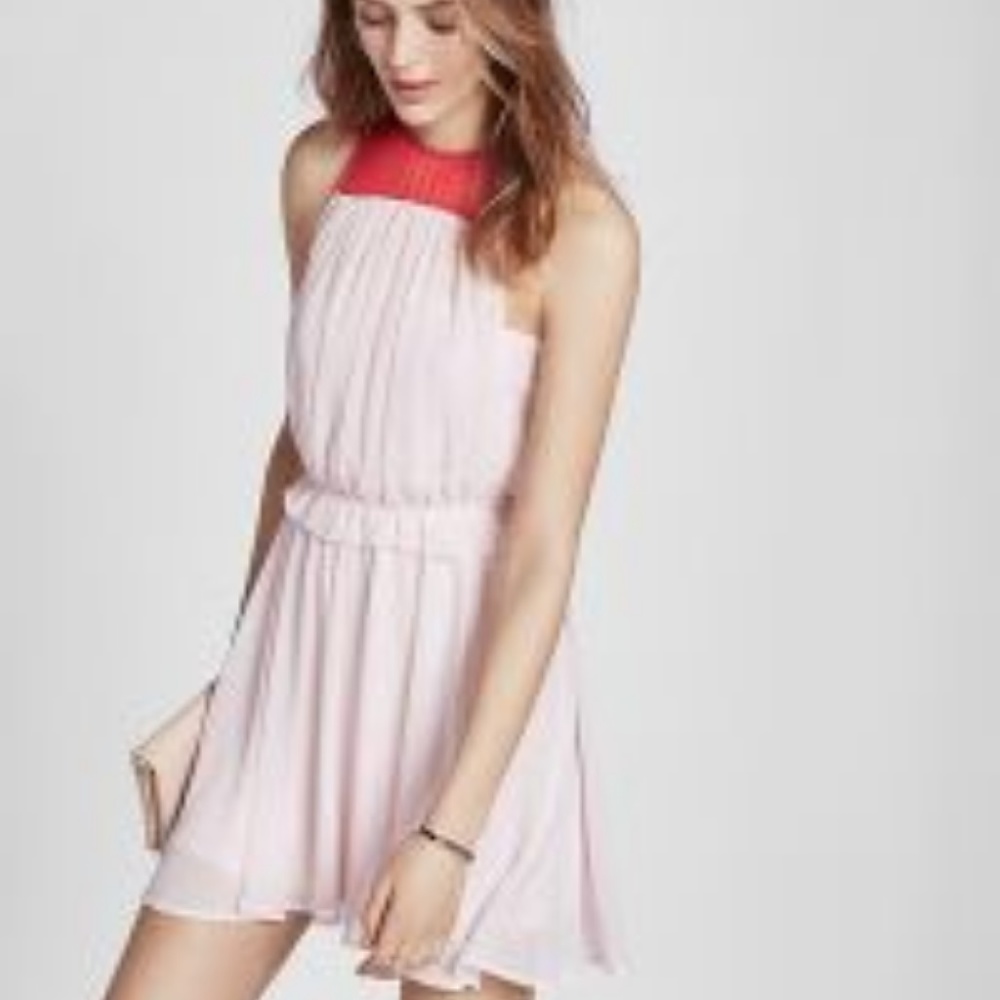 Express | Colorblock Sleeveless Pink And Red Dress